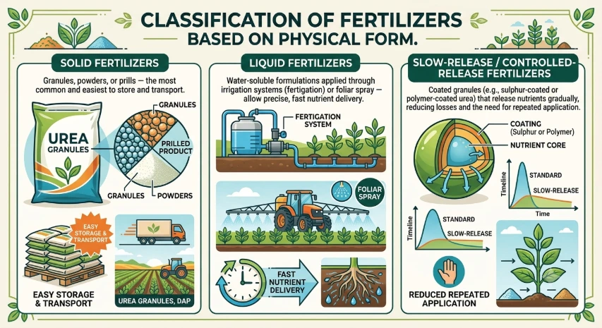 Phisical form of fertilizer