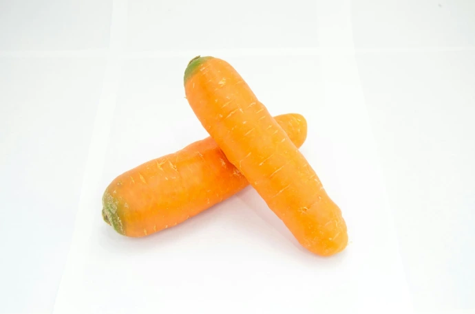 two orange carrots